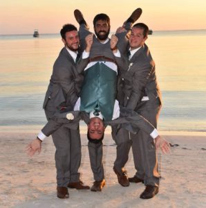 Pisanzio Brothers Wedding Picture Funny Pose